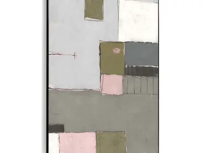 Plaster Two Photo Frame 438 Low-poly 3D model