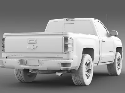 Chevrolet Silverado LT Z71 Regular Cab GMTK2 Standart Box 2016 3D model