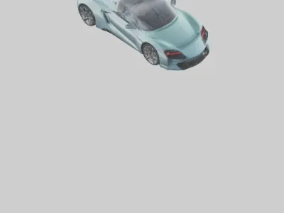 Hybrid Sports Car model Low-poly 3D model