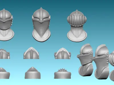 Medieval Blazon-Coat of Arms -  Exchangeable parts CNC  3D print model