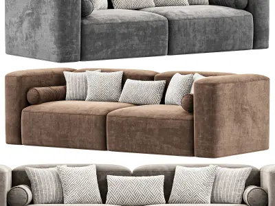Mags 2 Seater Combination 1 Sofa By Hay 3D model