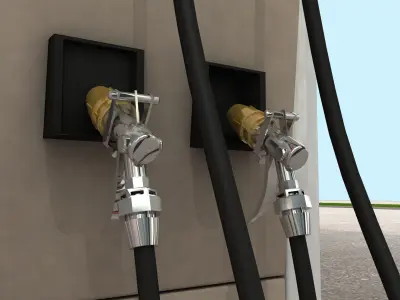 Esso American Gas Station 3D model