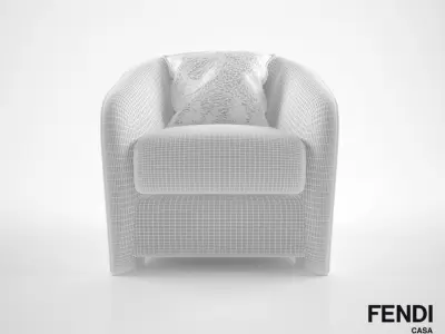 Fendi Casa Tiffany armchair 3D model