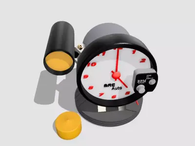 Tachometer Clock 3D print model