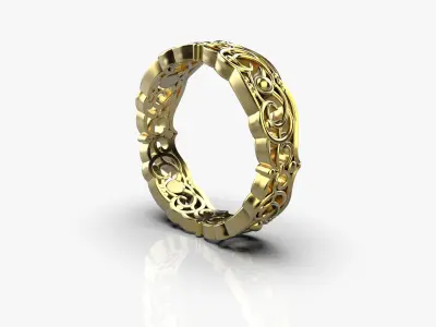 Ring with pattern  3D print model