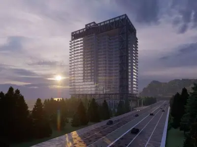 Mixed Use 27 Storey Building 3d Model 3D model