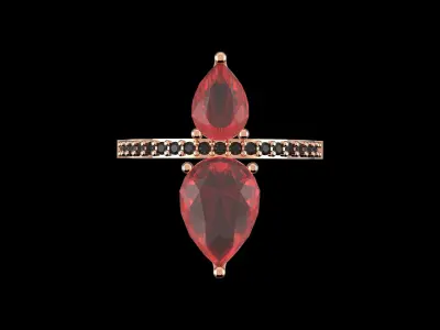  Fashion Ring With Brilliants 3D Print Model 3D print model purchase