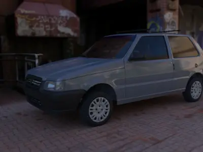 Fiat uno mille duas portas 3D model