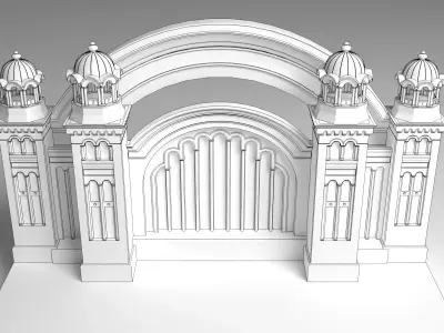 Indian wedding Stage 3D model
