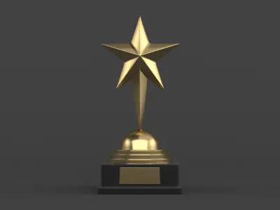 Gold Trophy Cups 3D model order