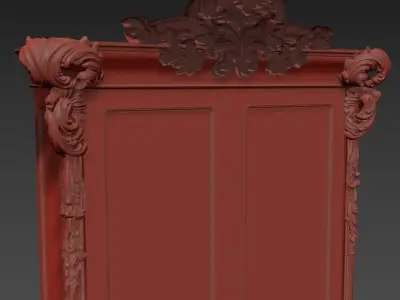 cabinet 2 door model 3D model 3D model