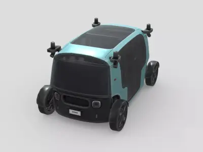 Low Poly Car - Zoox Smart Taxi Low-poly 3D model