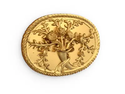 Classic carved decor ornament 404 3D model