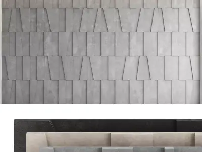 Decorative wall panel set 53 3D model