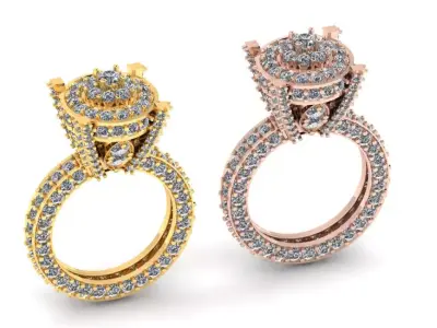FREE file Ring diamond Free 3D print model