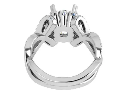 Halo Twisted Ring 3606 3D print model