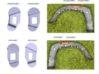 Repair Rear Fender Flare Brackets  2005-2011 Toyota Tacoma 3D model