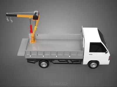 FOLDING TAILGATE BED CRANE HOIST ELECTRIC WINCH PICKUP TRUCK CAR 3D model