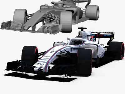 Williams FW41 Low-poly 3D model