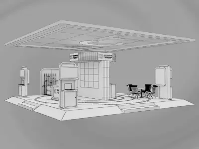  Booth Exhibition Stand a416a 3D model