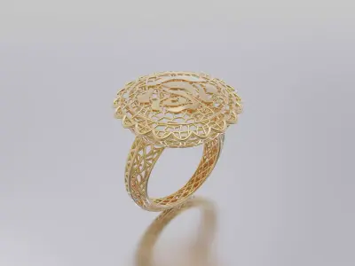 woman ring 3D print model buy