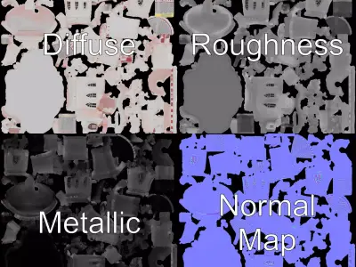 Fairy Tale Castle model pack Low-poly 3D model