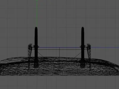 New York metal bridge  3D model