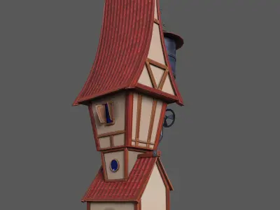 STYLIZED BUILDINGS  VOL1 Low-poly 3D model