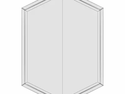 Moira Hexagon Glam Mirror 3D model