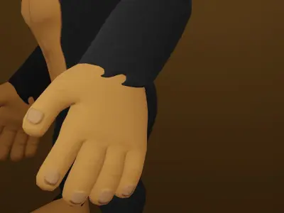 cartoon gorilla 3D model