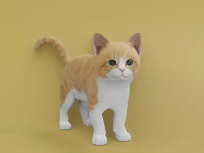 Kitten animated 3D 3D model