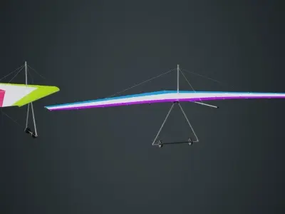 Hang Glider 1A Low-poly 3D model