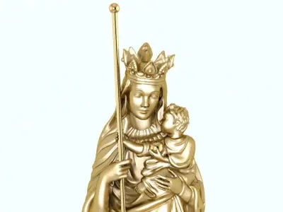 Mother Mary holding  jesus - Mother Mary With Baby Jesus   3D print model