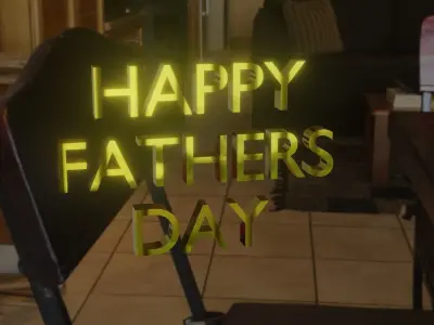 Happy fathers day Text 3D model