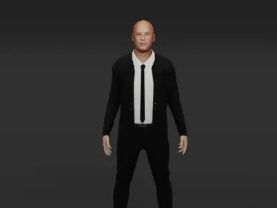 Vin Diesel Low-poly 3D model