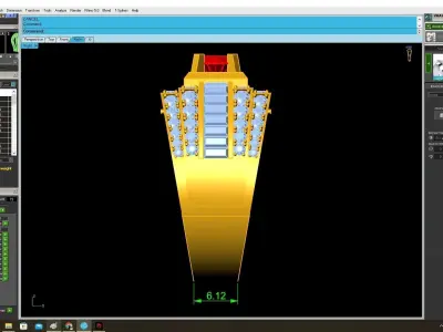 Luxury Square Gemstone Mens Ring 3942 3D print model
