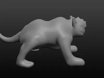 Animals cat Low-poly 3D model