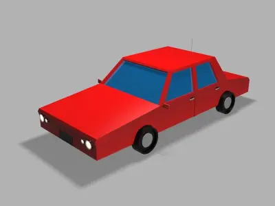 LOW POLY CAR Free low-poly 3D model 24