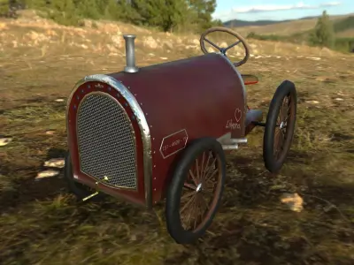 Vintage toy car 3D model