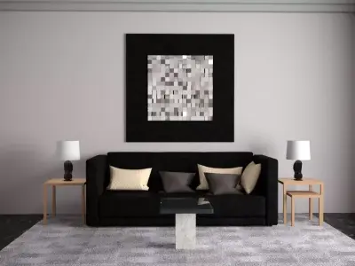 Mirror sequins for interior 3D model
