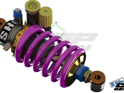 PINKI rear suspensiondesigned by paX 3D model