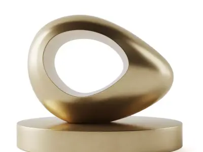 RH ABSTRACT SOLID BRASS SCULPTURE 2 3D model