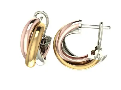 Trinity y earrings 3D print model