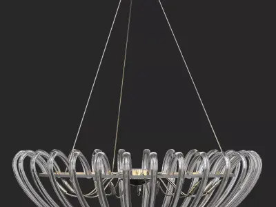 Ariadna chandelier - modern glass pendant light 3D model
