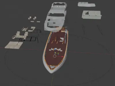 Yacht luxury 3D model purchase