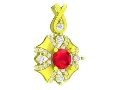 5036 luxury diamond women fahsion pendant 3D print model