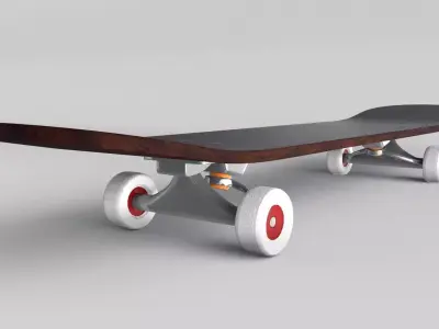 Skateboard 3D Model with wheels 3D model