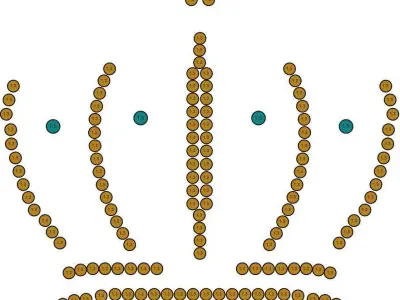 Crown Pendant Silver Gold Luxury Jewelry 3DM model necklace 3D print model