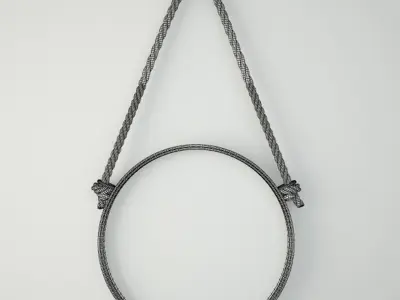 Round Rope Mirror 3D model