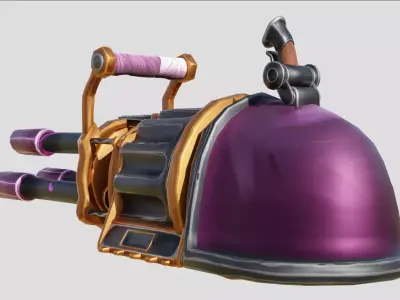 Pow Pow Gun Arcane Fan Art Low-poly 3D model